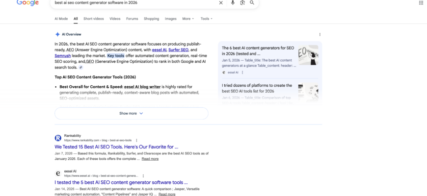 BEST AI SEO Content Generator Software